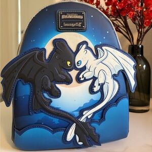 Loungefly How to Train Your Dragon Toothless & Light Fury Mini Backpack